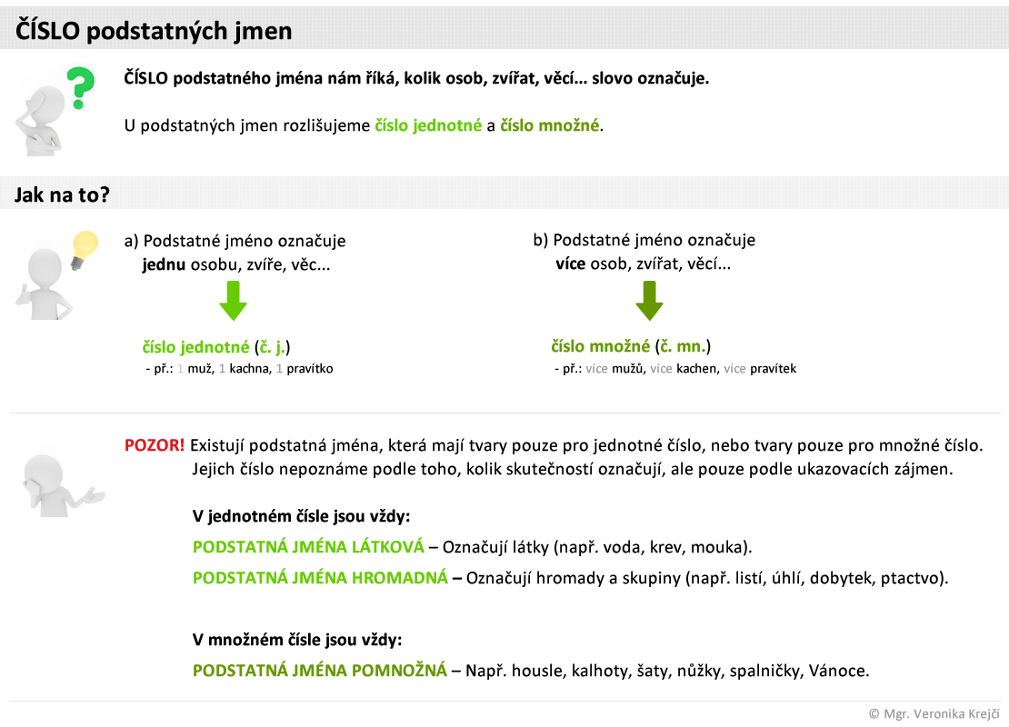 cj podstatnajmena cislo